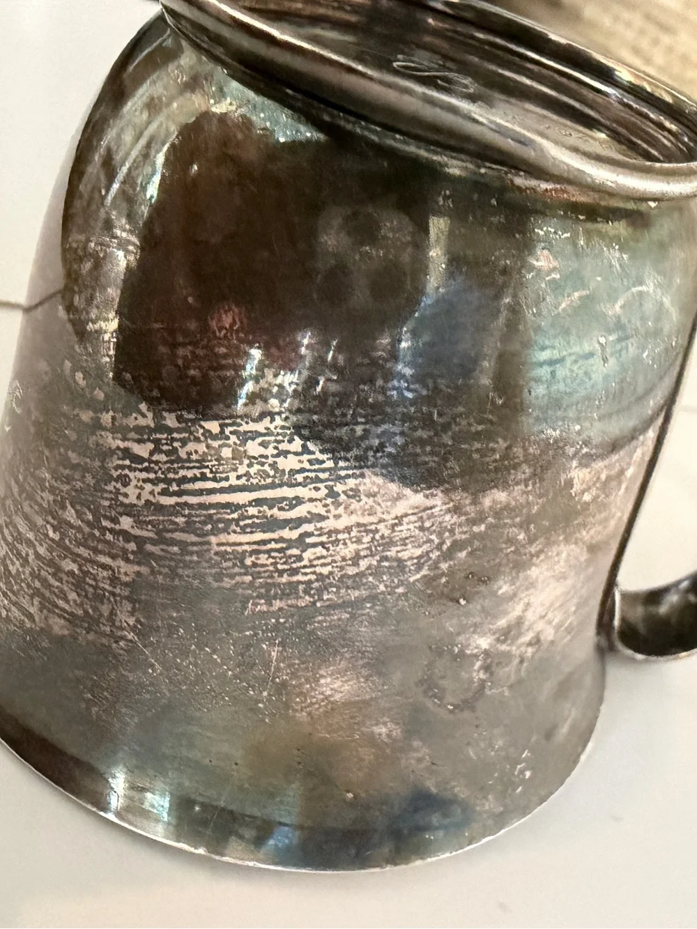 Vintage Jezler 800 Solid Silver Christening Cup Taufbecher Swiss Mid Century